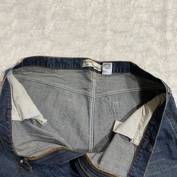 Levi's 559 Men Blue Cotton Relaxed Straight Fit Leg High-Rise Jeans Size W46/L30 - Picture 9 of 11